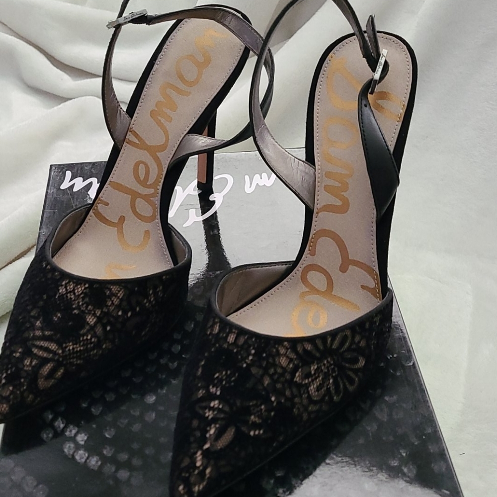 Black Lace pumps